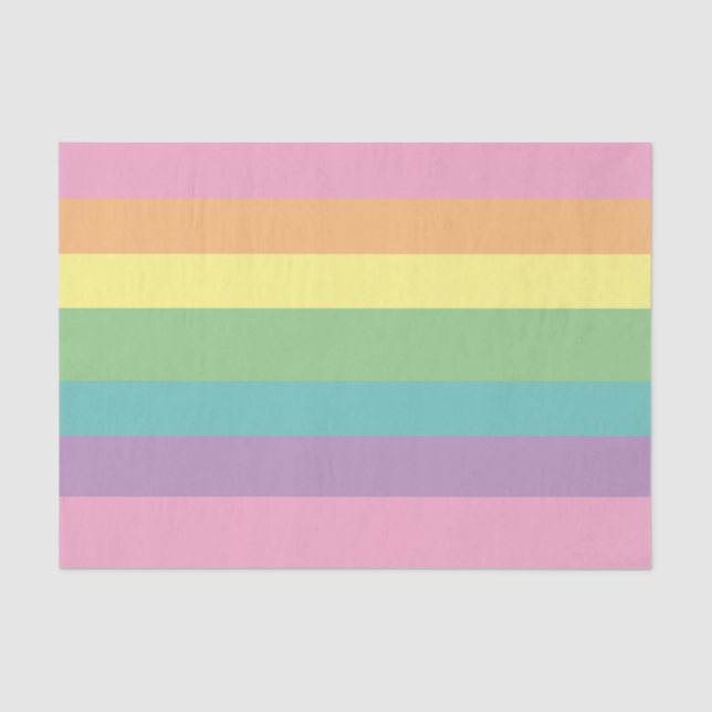 Seda Papel de tejido de la banda de arcoiris Pastel (Anverso)