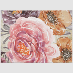 Seda Papel de tejido de la descomposición floral de la