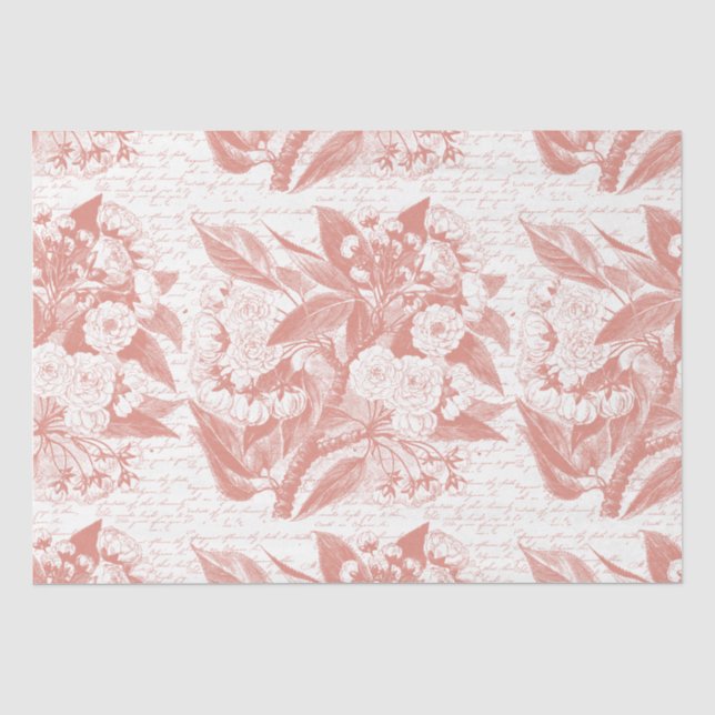 Seda Papel de tejido de la rama de cerezo rosa (Anverso)
