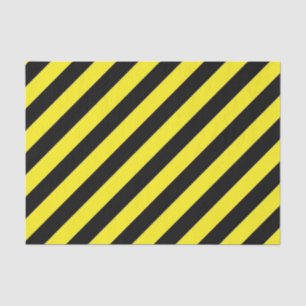 SEDA PAPEL DE TEJIDO DE LA TIRA DE DIAGONAL NEGRO Y AMA