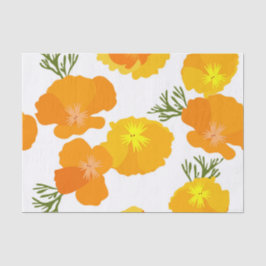 Seda Papel de tejido de las amapolas de California