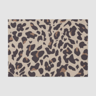 Seda Papel de tejido de leopardo marrón