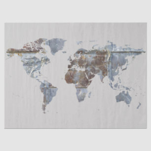 Seda papel de tejido de mapa metalizado