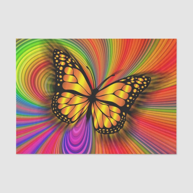 Seda papel de tejido de mariposa (Anverso)