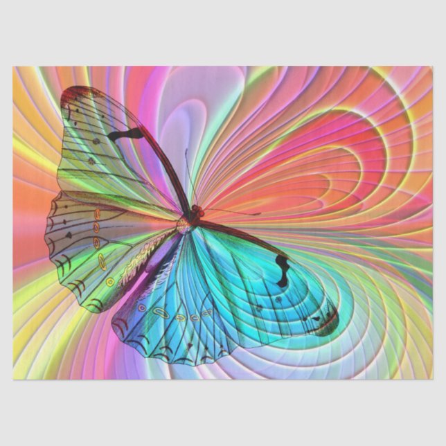 Seda papel de tejido de mariposa (Anverso)