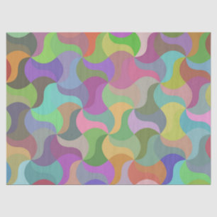 Seda papel de tejido de mosaico pastel