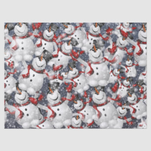 Seda papel de tejido de nieve alegre