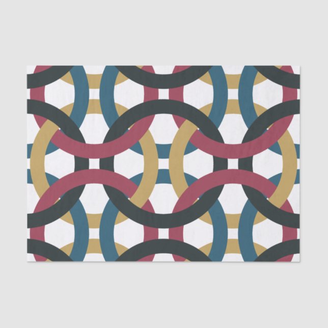 Seda Papel de tejido de nudos de círculo retro (Anverso)