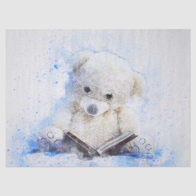 Seda papel de tejido de oso de peluche (Anverso)