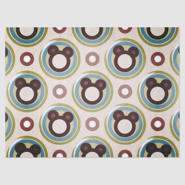 Seda papel de tejido de oso feliz (Anverso)