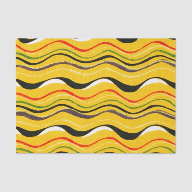 SEDA PAPEL DE TEJIDO DE PATRÓN AMARILLO JAPONÉS (Anverso)