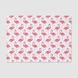 Seda papel de tejido de patrón de flamingo rosa