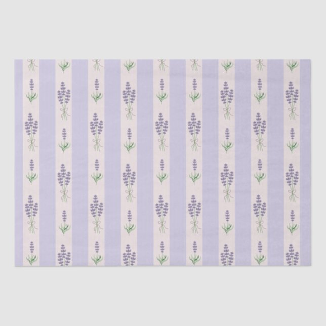 Seda Papel de tejido de patrón de lavanda (Anverso)