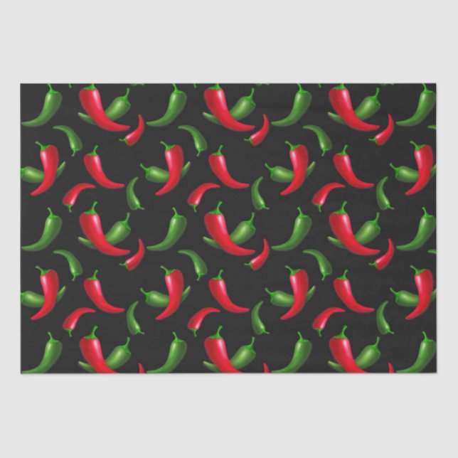 Seda Papel de tejido de patrón de Pepper Chili (Anverso)