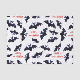 Seda Papel de tejido de patrón murciélago de Halloween