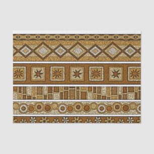Seda Papel de Tejido de Patrón Tribal