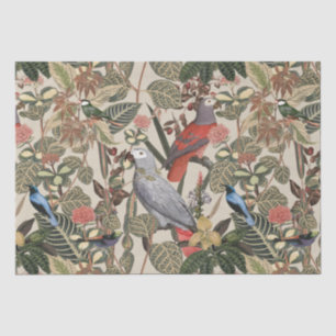 Seda Papel de tejido de patrón tropical