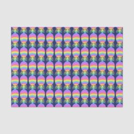 Seda Papel de tejido de piña arcoiris