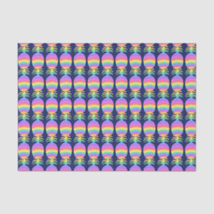 Seda Papel de tejido de piña arcoiris
