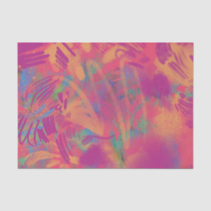 Seda Papel de tejido de pintura multicolor