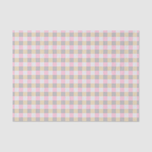 Seda Papel de tejido de plástico para Pastel Gingham (Anverso)
