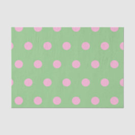 Seda Papel de tejido de punto de polka (color verde sab
