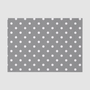 Seda Papel de tejido de punto de polka gris