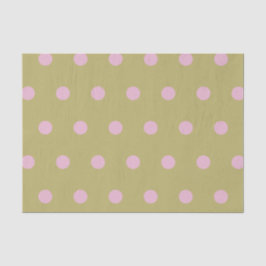 Seda Papel de tejido de punto de polka (rosa dorado y p