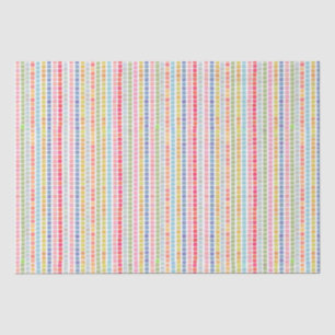 Seda Papel de tejido de rayas de mosaico de arcoiris