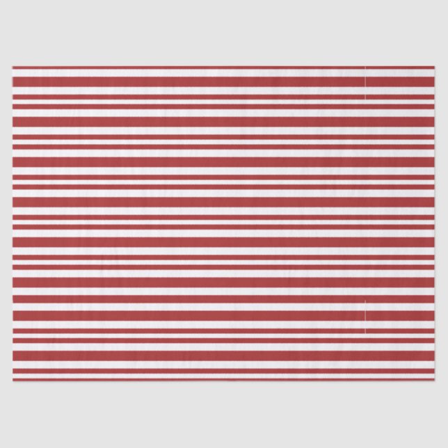 Seda papel de tejido de rayas rojas (Anverso)