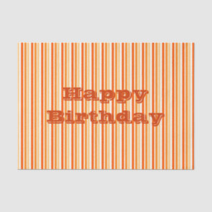 Seda Papel De Tejido De Rayo Blanco Y naranja