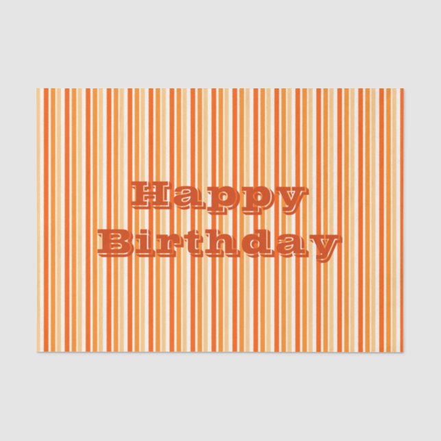 Seda Papel De Tejido De Rayo Blanco Y naranja (Anverso)