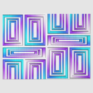 Seda papel de tejido de rectángulos geométricos