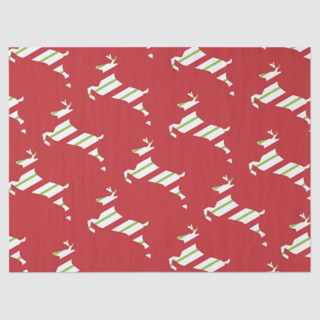Seda Papel de tejido de reno para navidades (Anverso)