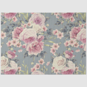 Seda papel de tejido de rosas rosas rosas rosas