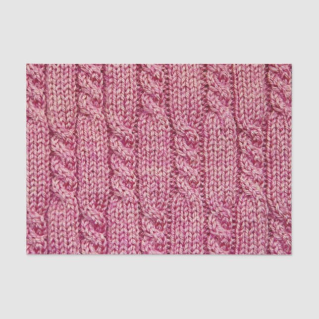 Seda Papel de tejido de suéter de punto de cable (Anverso)