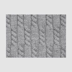 Seda Papel de tejido de suéter de punto de cable