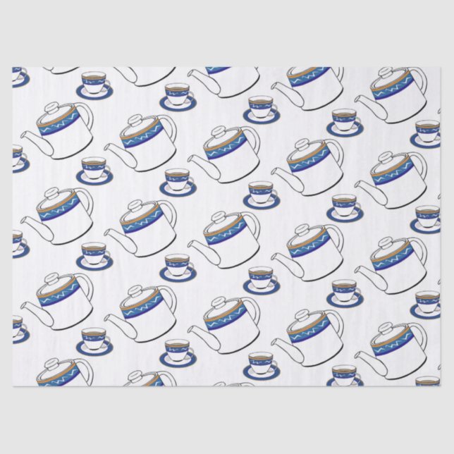 Seda papel de tejido de tiempo de té (Anverso)