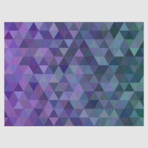 Seda papel de tejido de triángulos azul púrpura