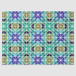 Seda papel de tejido de triángulos de mosaico