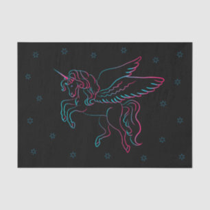 Seda papel de tejido de unicornio
