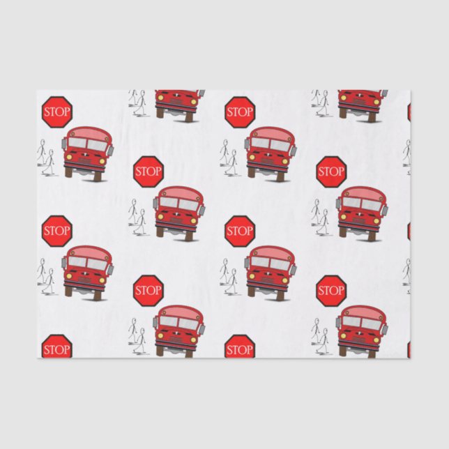 Seda Papel de tejido decorativo Bus (Anverso)