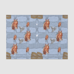 Seda Papel de tejido decorativo Caballo