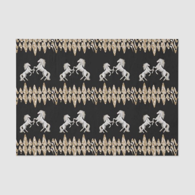 Seda Papel de tejido decorativo Caballo (Anverso)