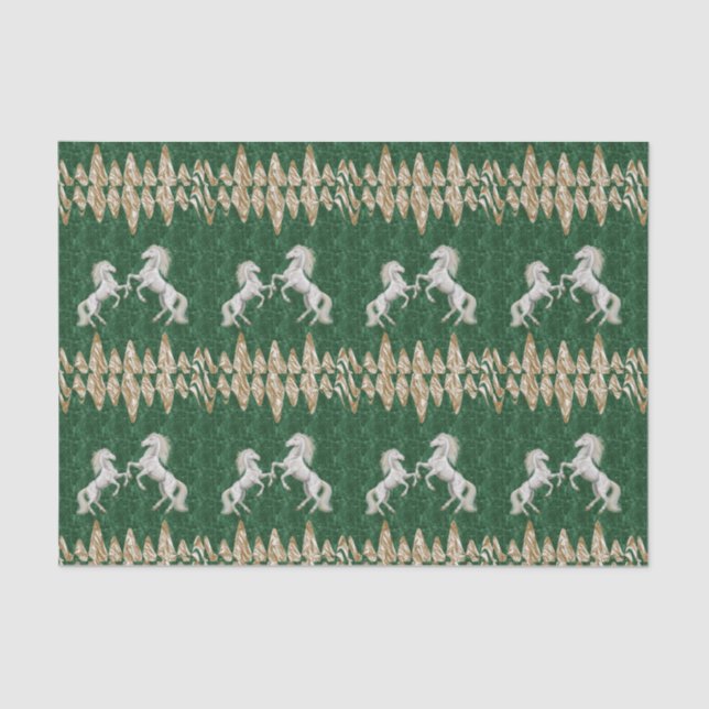 Seda Papel de tejido decorativo Caballo (Anverso)