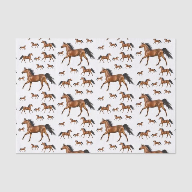 Seda Papel de tejido decorativo Caballo (Anverso)