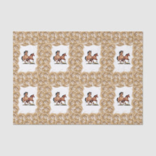 Seda Papel de tejido decorativo Caballo