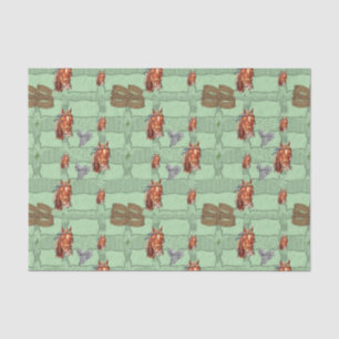 Seda Papel de tejido decorativo Caballo