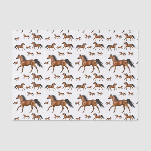 Seda Papel de tejido decorativo Caballo (Anverso)