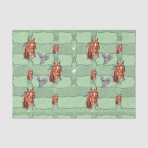 Seda Papel de tejido decorativo Caballo